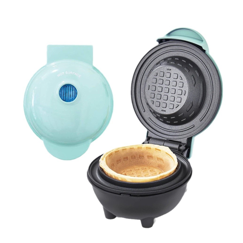 Mini Waffle Maker Machine - Mini Waffle Bowl Maker Electric Non‑stick